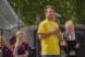 Mark Cavendish addresses cyclists and supporters gathered in Horse Guards Parade.